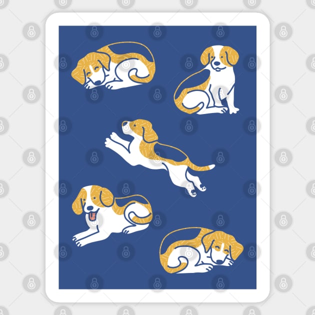 Beagle Pattern Sticker by Wlaurence